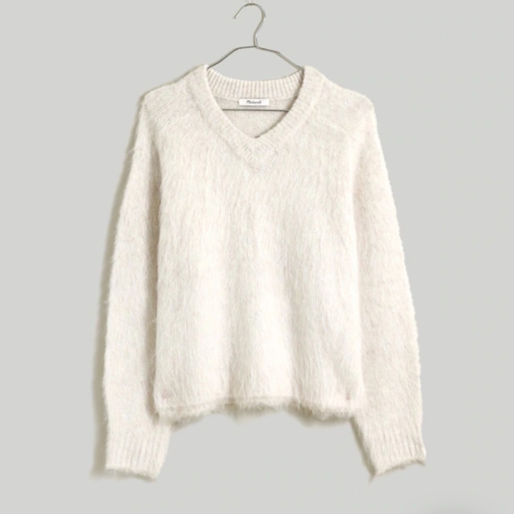 Madewell Brushed V-Neck Sweater Size L